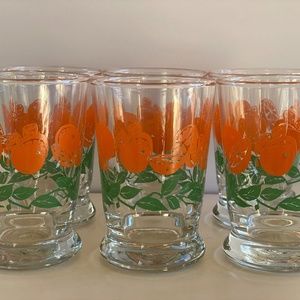 Vintage Libbey Orange Juice Glasses (Set of 2)